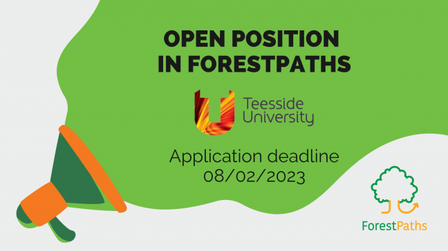 Join ForestPaths: Open job position at the Teesside University, UK