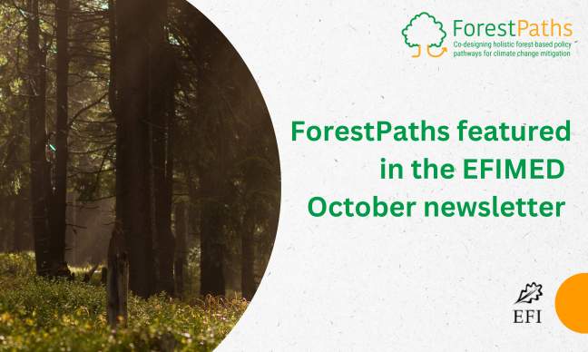 ForestPaths featured in the EFIMED October newsletter